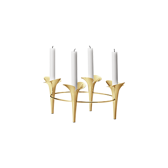 Κηροπήγιο από ανοξείδωτο ατσάλι και χρυσό